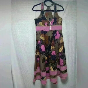 Anthropologie Z&L V neck , halter midi dress. Ladies  size M